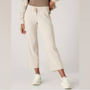 ATHLETA Heathered Wide Leg Cropped Cotton Pants 2XL